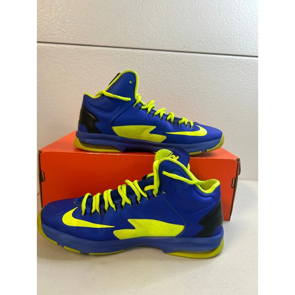 Nike KD V Hyper Blue Volt Basketball Shoes Kids Size 7Y Kevin Durant #2451